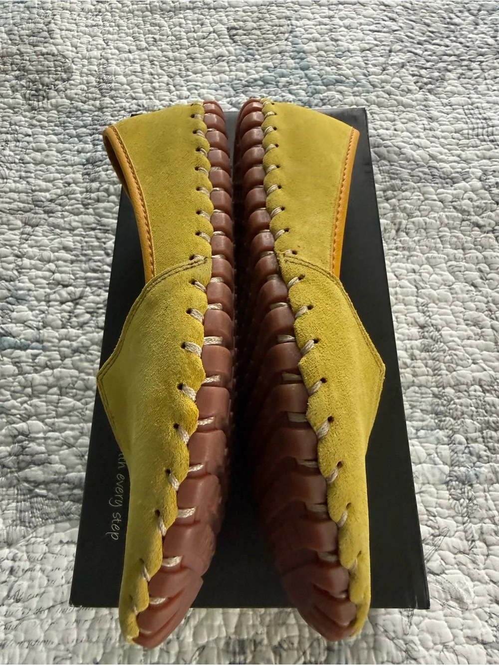 Spring Step Yellow Suede Flats - Kathaleta - Picture 4 of 6